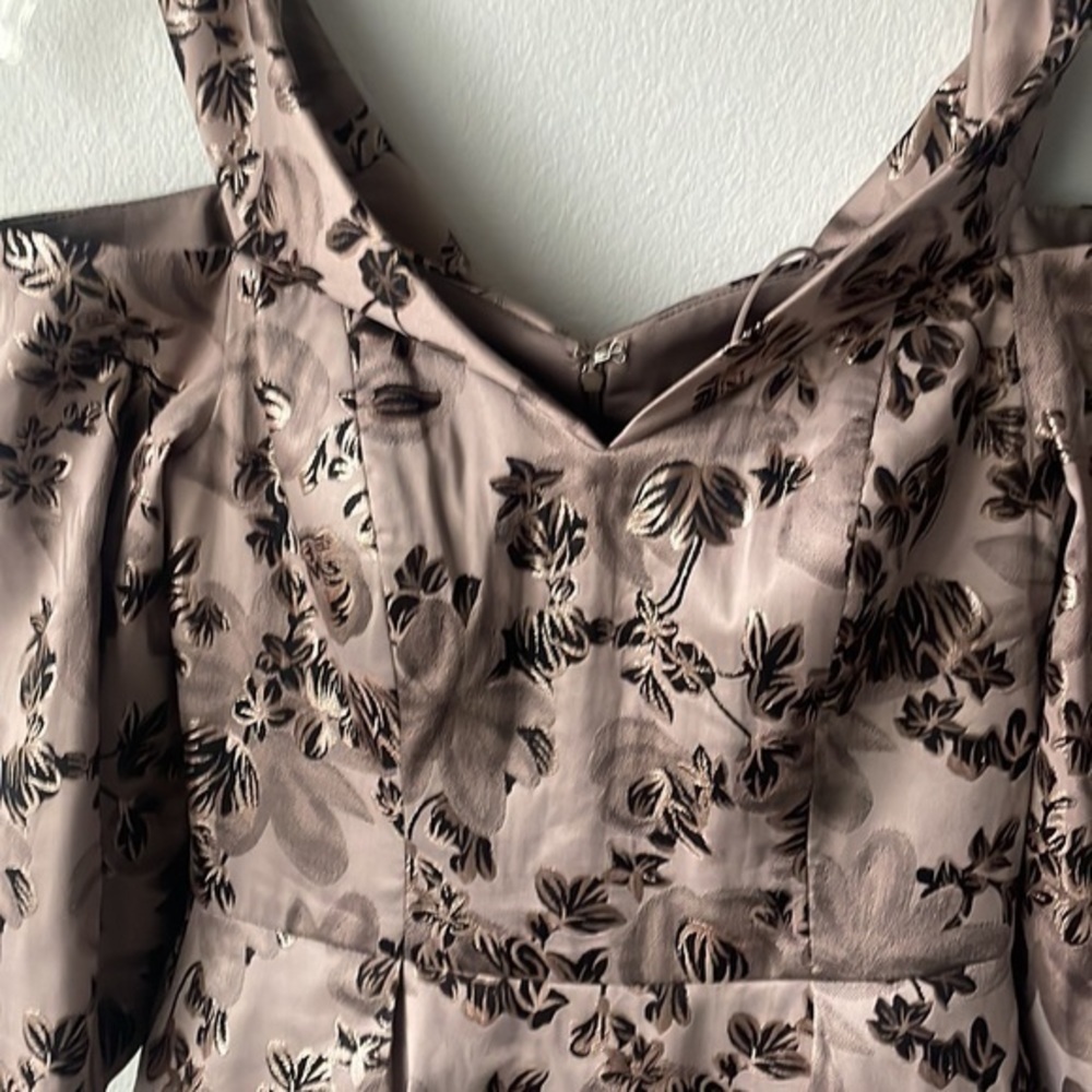 New Maya Paluzzi size 4 brown copper black ball gown - Picture 3 of 14